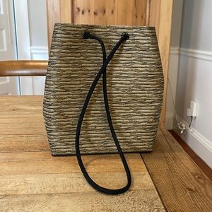 Beautiful handmade bag with snap closure and drawstring cord
